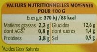 Le Ravioli, Pur Bœuf - Informations nutritionnelles - fr