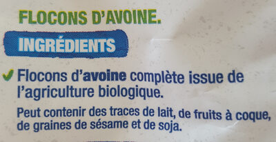 Flocons d'avoine - Ingrédients - fr