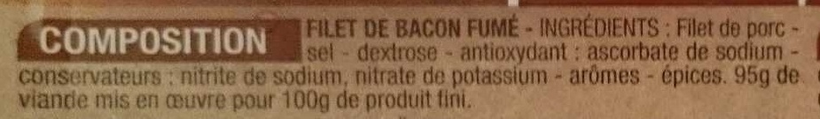 Filet de bacon - Ingrédients - fr