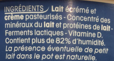 Spécialité laitière nature - Ingrédients - fr