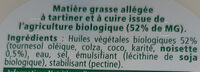 St Hubert Doux Bio 100 % végétal - Ingrédients - fr