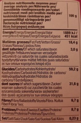 Crousty Roll Cacao & Noisette - Informations nutritionnelles - fr