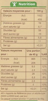 Croustillant Graines de courge et de tournesol - Informations nutritionnelles - fr