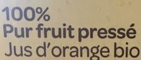 Jus d'orange Sans pulpe 100% Pur jus - Ingrédients - fr