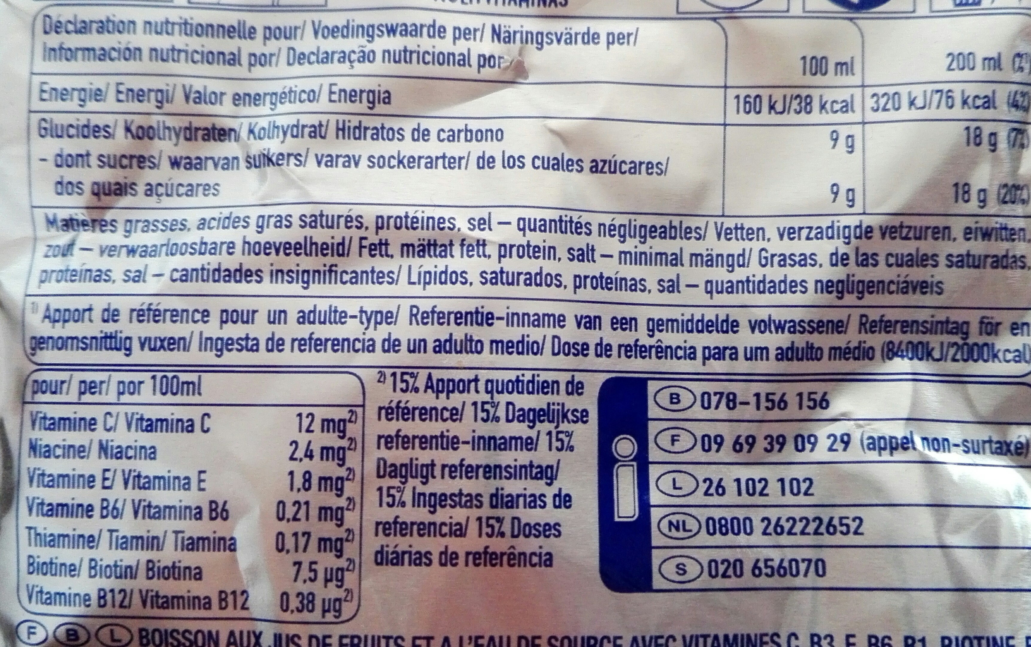 Capri-Sun Multi Vitamin* - Informations nutritionnelles - fr
