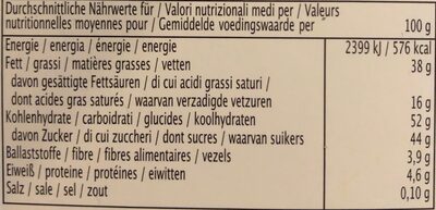Nirwana Vegan - Informations nutritionnelles - fr