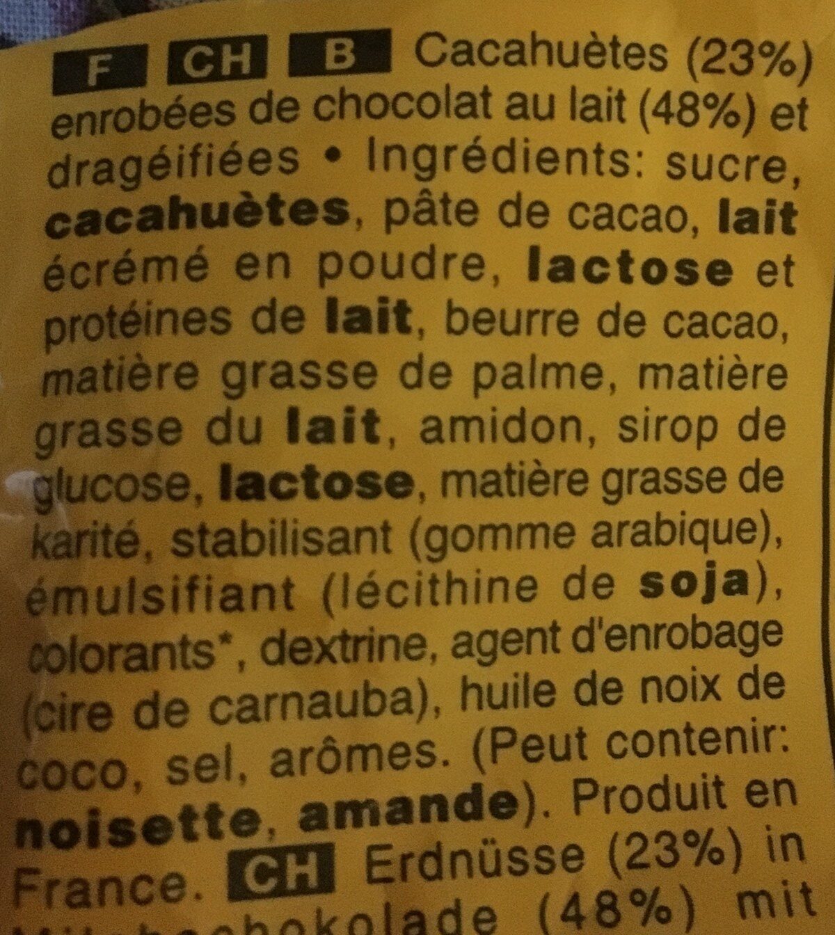 M&m's peanut - Ingrédients - fr