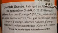 Orange - Ingrédients - fr