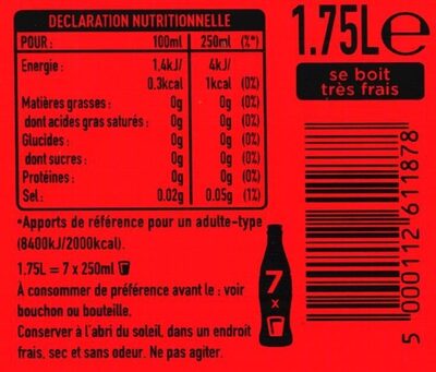 Coke ZERO® Sans Sucres Sans Calories - Informations nutritionnelles - fr