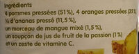 Innocent jus ananas & fruit de la passion 900ml - Ingrédients - fr