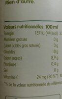 Innocent jus ananas & fruit de la passion 900ml - Informations nutritionnelles - fr