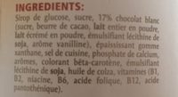 white Caotina Swiss chocolate - Ingrédients - fr