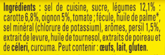 MAGGI Bouillon KUB DUO Légumes + Herbes du marché 105g - Ingrédients - fr