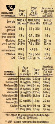 NESTLE CHOCAPIC Céréales 430g - Informations nutritionnelles - fr