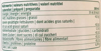 Bouillon Gemüse 180g (für ca. 9l) - Tableau nutritionnel - fr