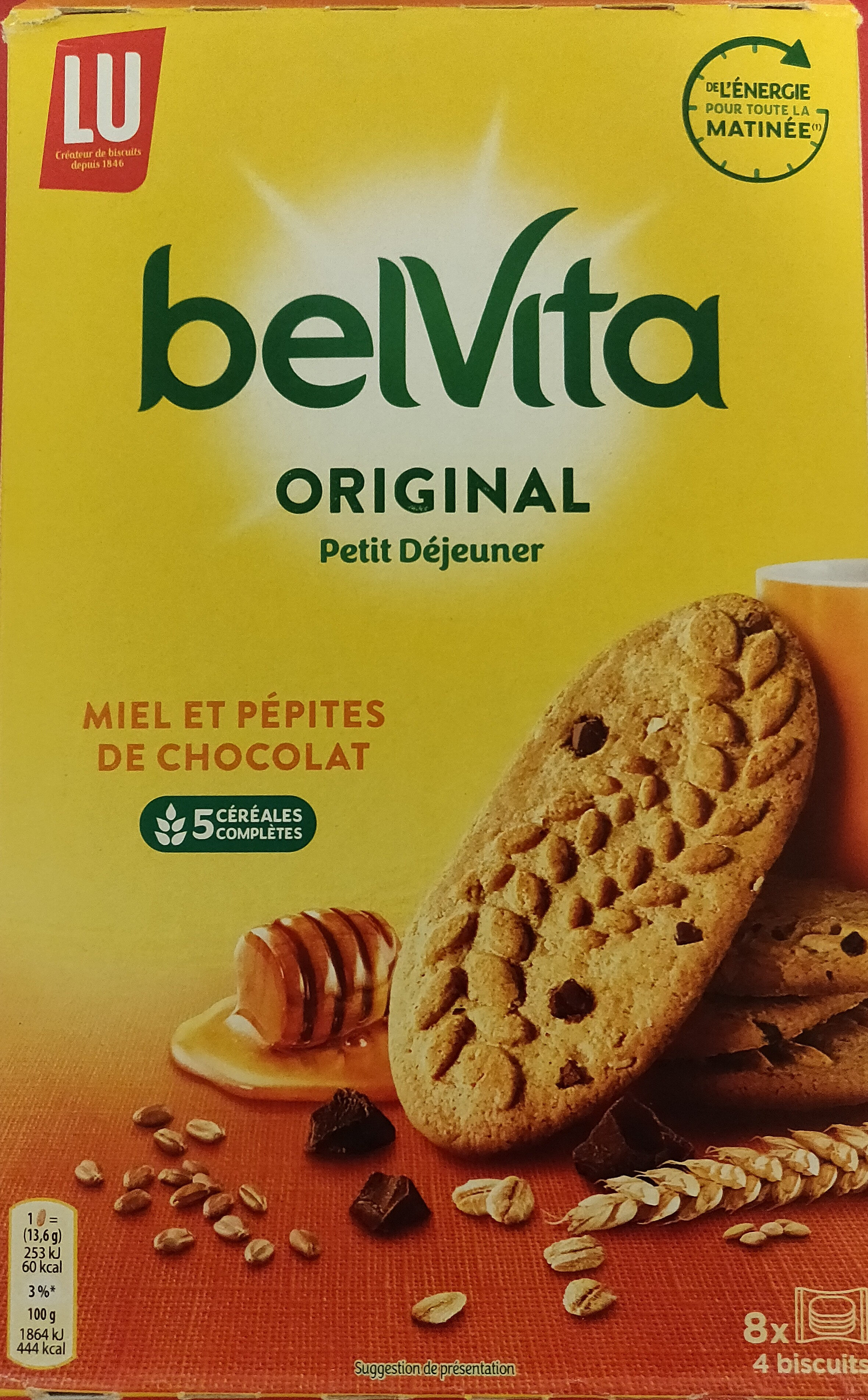 Belvita Petit-Déjeuner miel et pépites de chocolat - Produit - fr