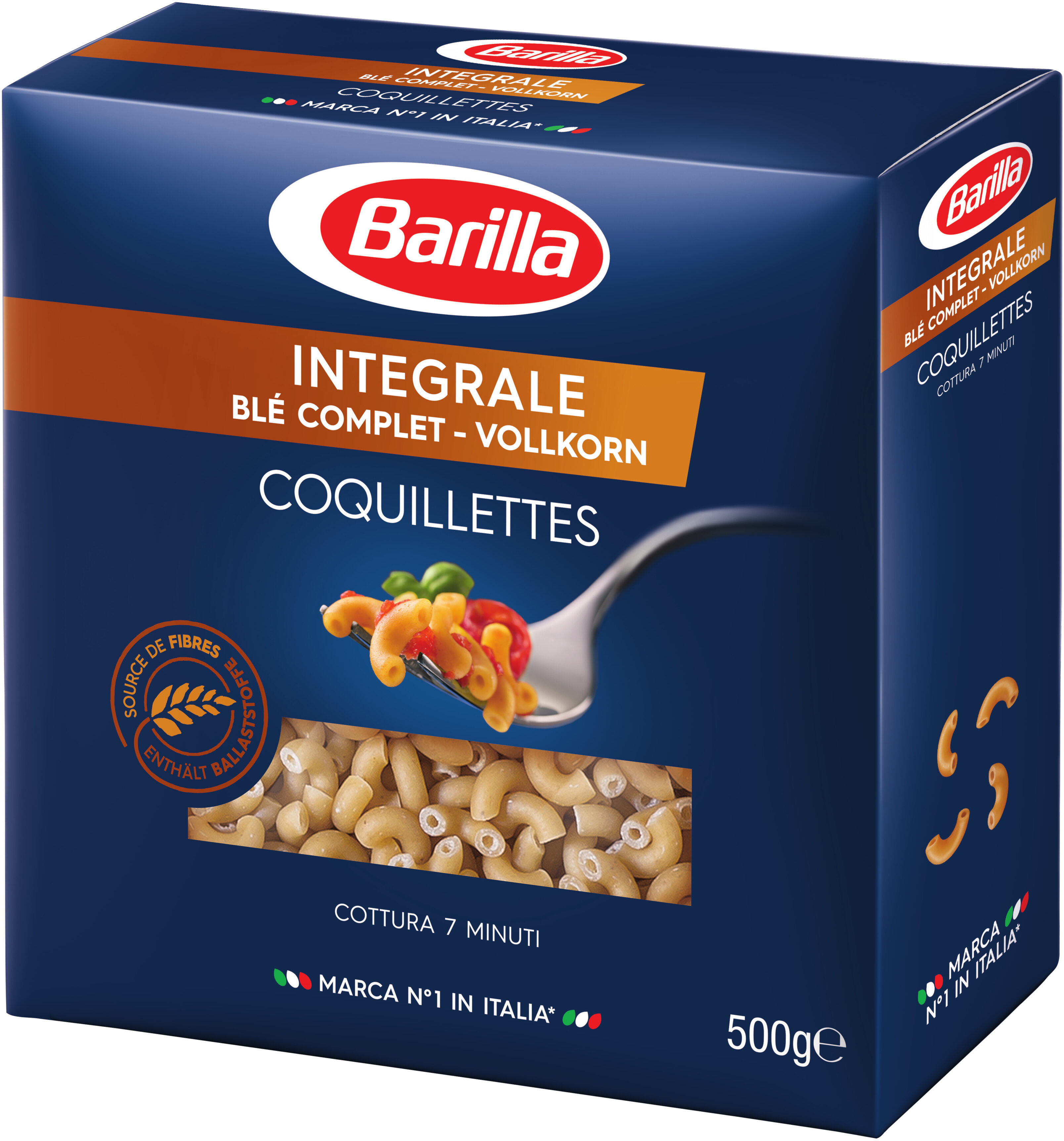 Barilla pates integrale coquillettes au ble complet 500g - Produit - fr