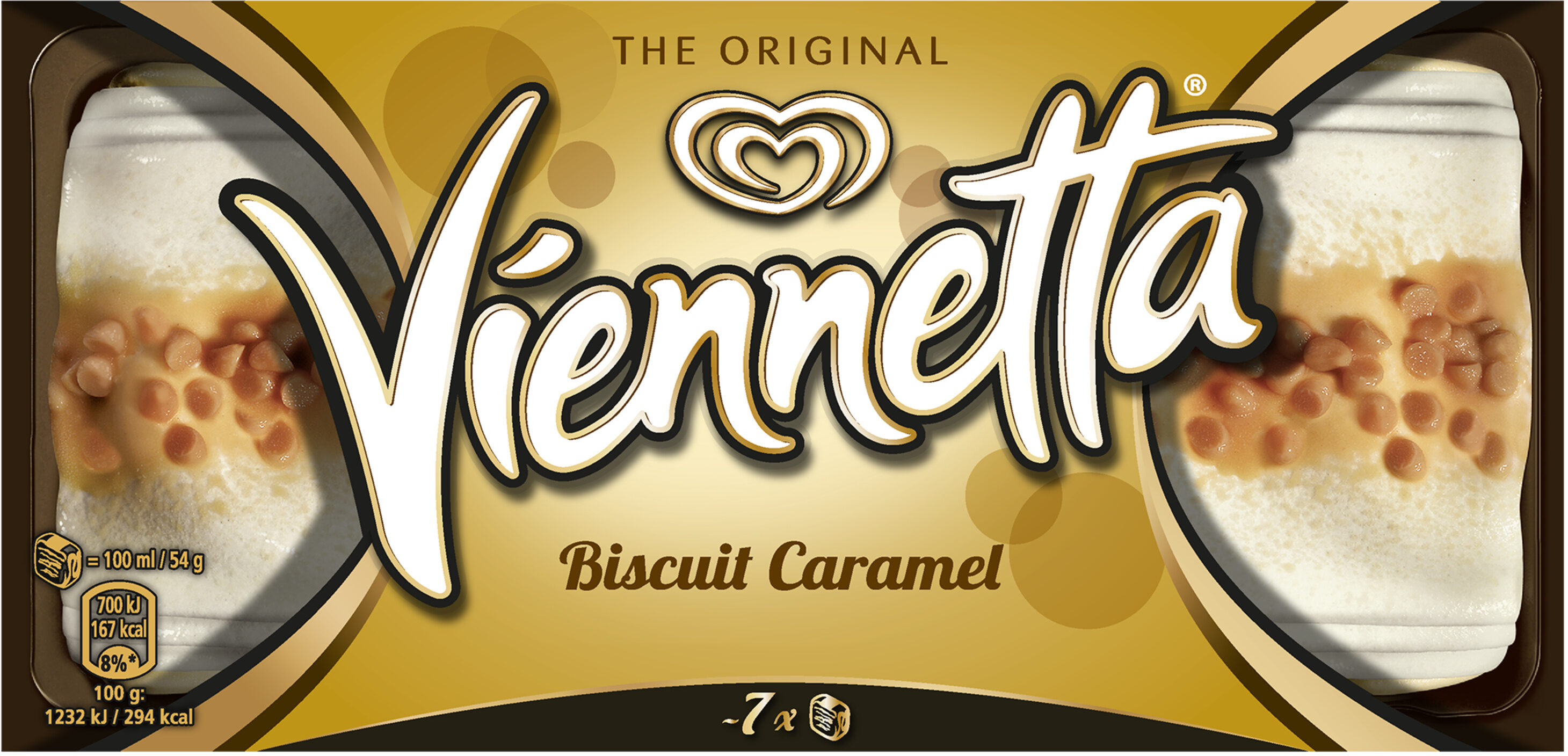 Viennetta Glace Dessert Biscuit Caramel - Produit - fr