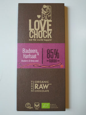Blaubeee & hanfsaat 84% cacao - organic raw chocolate - Produit - fr