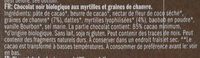 Blaubeee & hanfsaat 84% cacao - organic raw chocolate - Ingrédients - fr