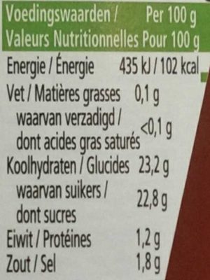 Tomato Ketchup 342 g flacon top up - Informations nutritionnelles - fr
