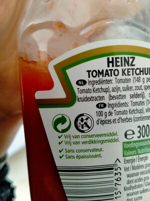 Tomato Ketchup 342 g flacon top up - Instruction de recyclage et/ou informations d'emballage - fr